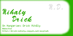 mihaly drick business card